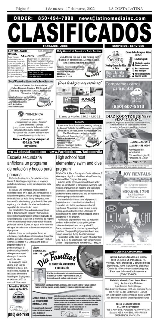 La Costa Latina March 4 - March 17, 2022 Page 6