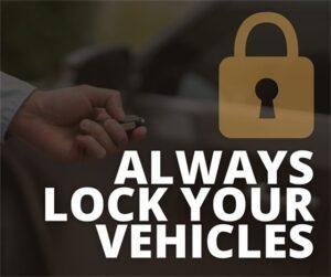 Always lock your vehicles graphic