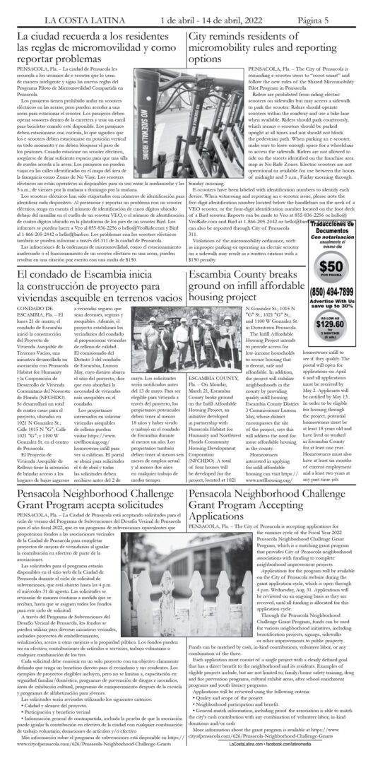 La Costa Latina April 1 - April 14, 2022 Page 5