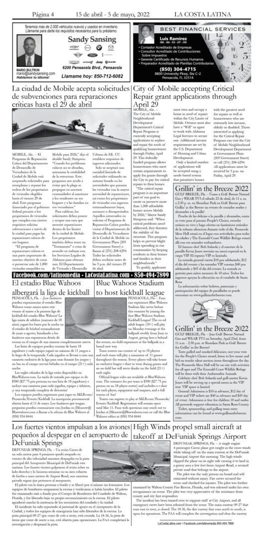 La Costa Latina April 15 - May 5 Page 4