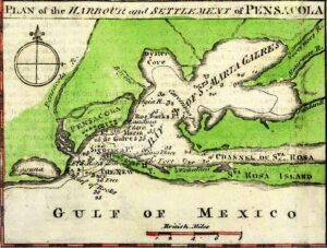 1763 map of Pensacola