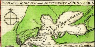 1763 map of Pensacola