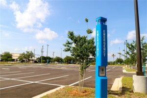 Photo of new parking spaces at Pensacola airport