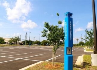 Photo of new parking spaces at Pensacola airport