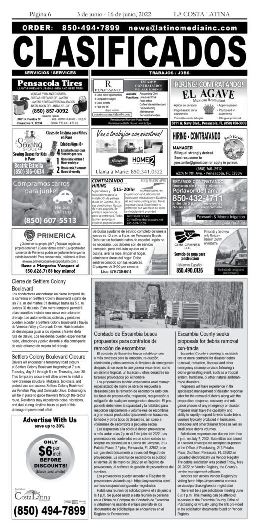 La Costa Latina June 3 - June 16 Page 6