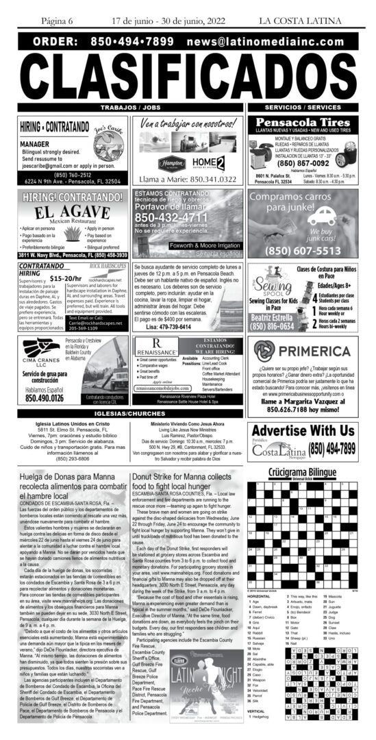 La Costa Latina Edition June 17 - June 30 Page 6