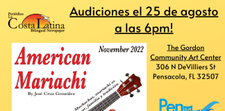 American Mariachi flyer in Spanish