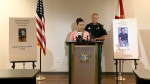 Sheriff holding press conference with interpreter
