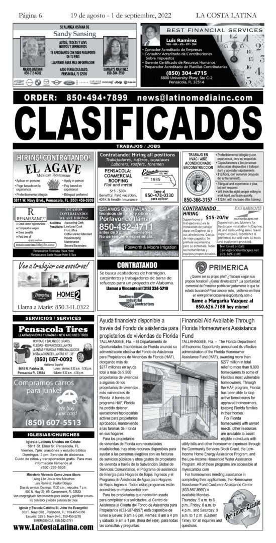 La Costa Latina August 19 - September 1, 2022 - Page 6
