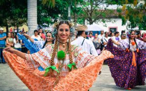 Panamanian folkloric dancer