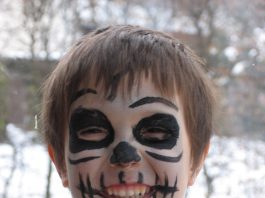 Child in Halloween costume