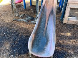 Burned playground