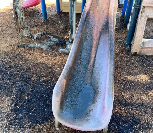 Burned playground