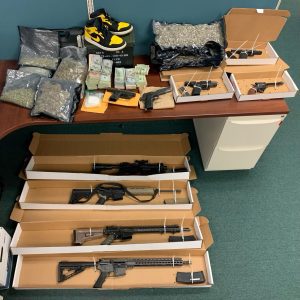 Drugs, cash and weapons confiscated by law enforcement