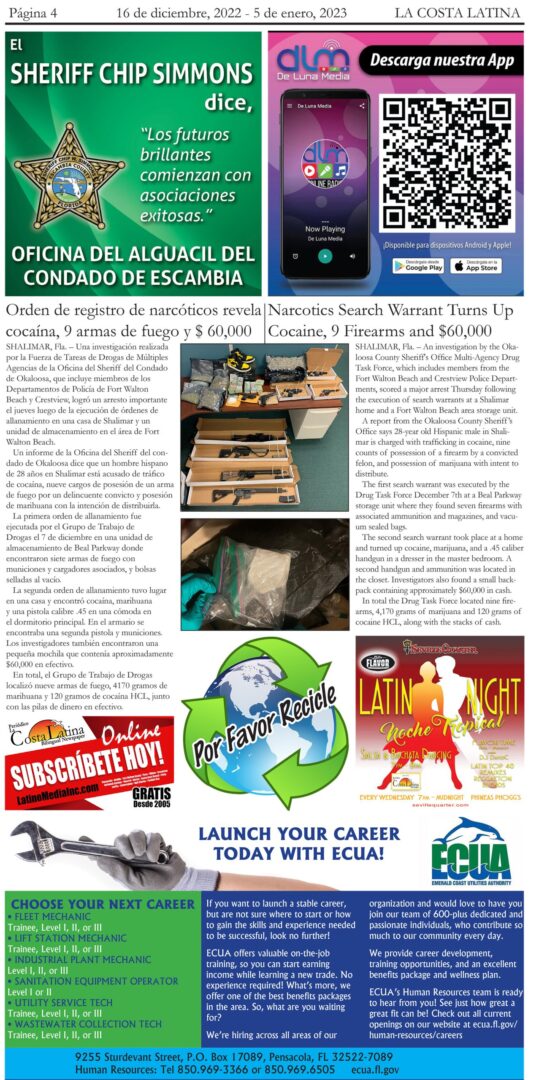 La Costa Latina December 1 - 16 Page: 4