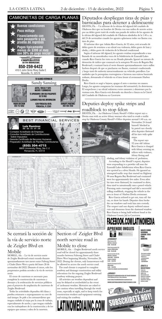 La Costa Latina December 2 - December 15, 2022 - Page 5