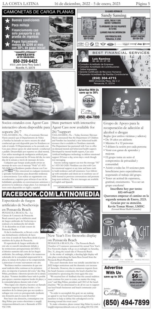 La Costa Latina December 1 - 16 Page: 5