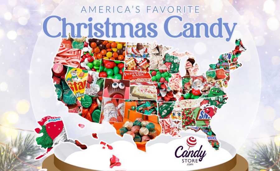 US Map with favorite candies