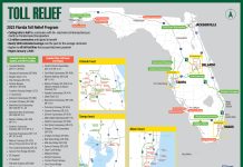 Map of toll relief system