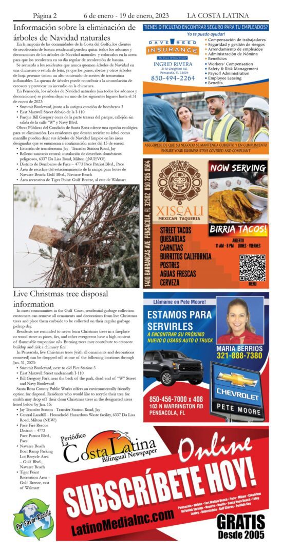 La Costa Latina January 6 - January 19 Page 2