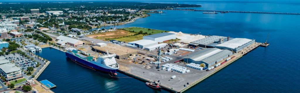 Aerial view of Port of Pensacola