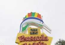 Pensacola Beach Sailfish sign