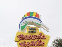 Pensacola Beach Sailfish sign