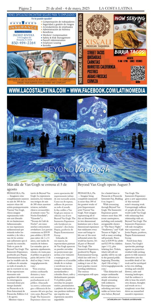 La Costa Latina April 21 - May 4, 2023 Page 2