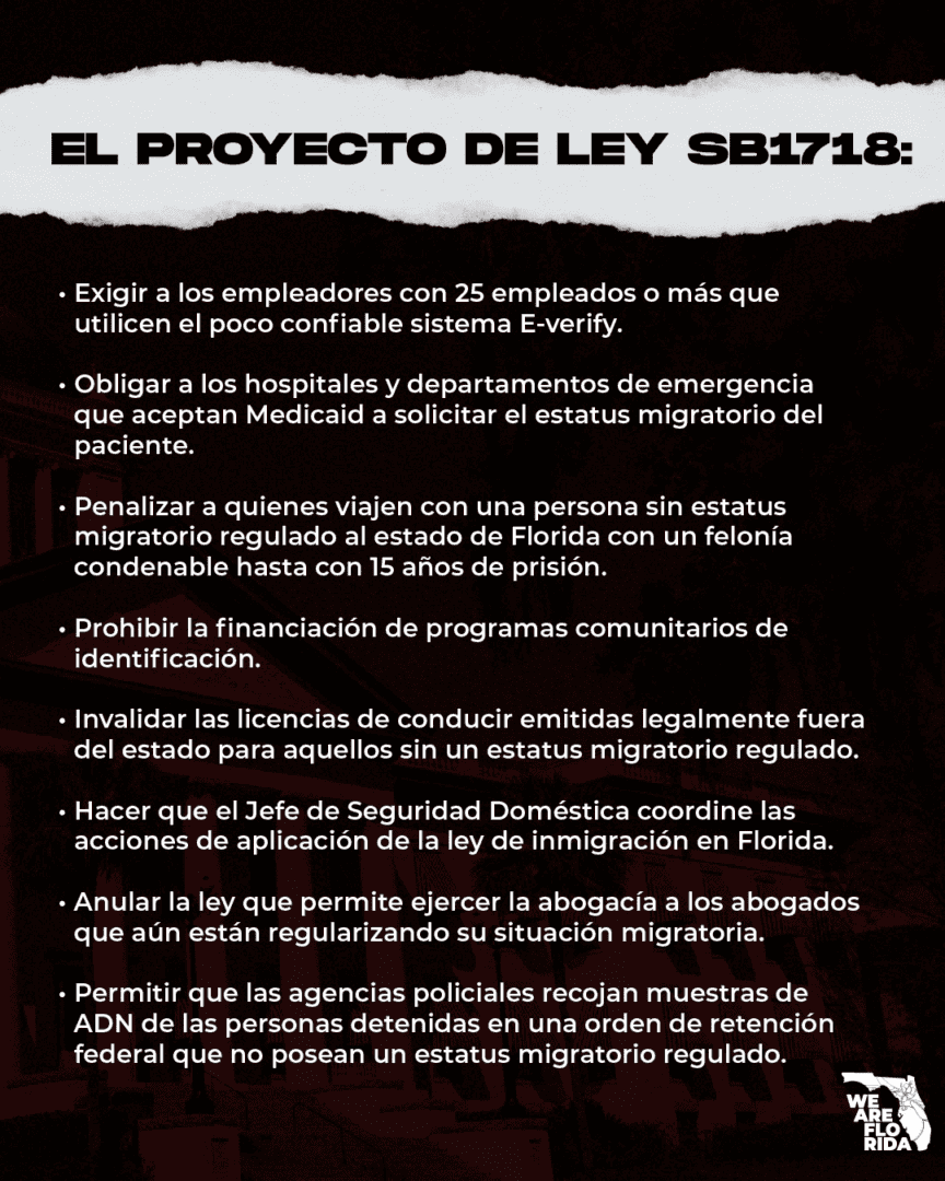 Summary of SB1718 in Spanish