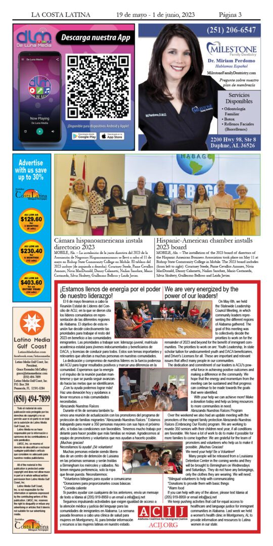 La Costa Latina May 19 - June 1, 2023 Page 3