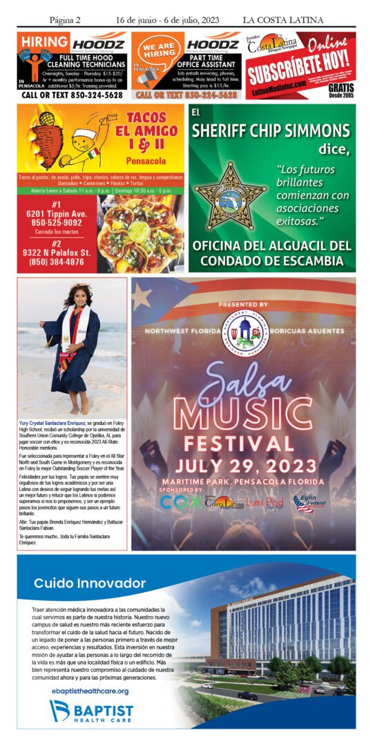 La Costa Latina, June 16 - July 6 2023 edition, Page 2