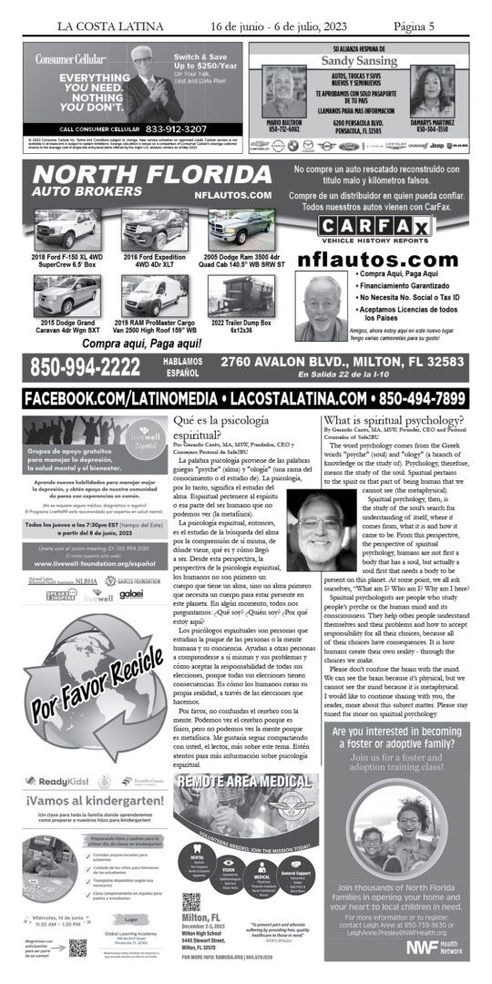 La Costa Latina, June 16 - July 6 2023 edition, Page 5