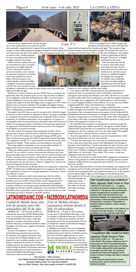 La Costa Latina, June 16 - July 6 2023 edition, Page 8