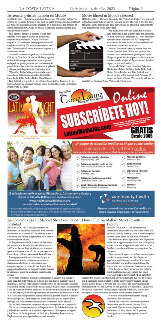 La Costa Latina, June 16 - July 6 2023 edition, Page 9