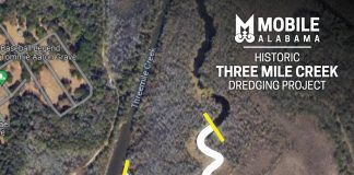 three mile creek dredging map
