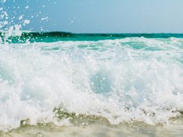 Waves at a beach