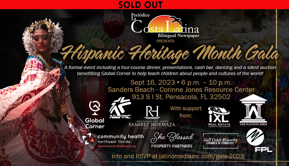 2023 Hispanic Heritage Month Gala Pensacola poster