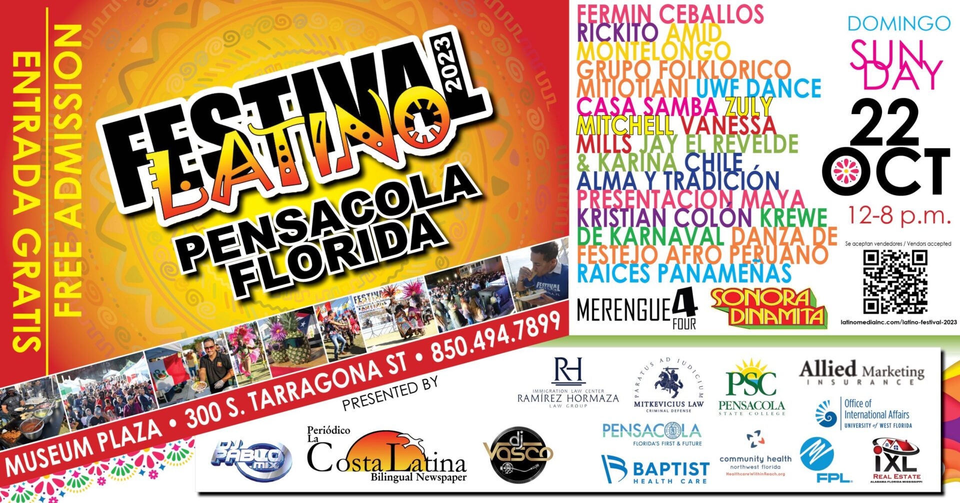 Festival Latino 2023 en Pensacola 22 de octubre Latino Festival 2023