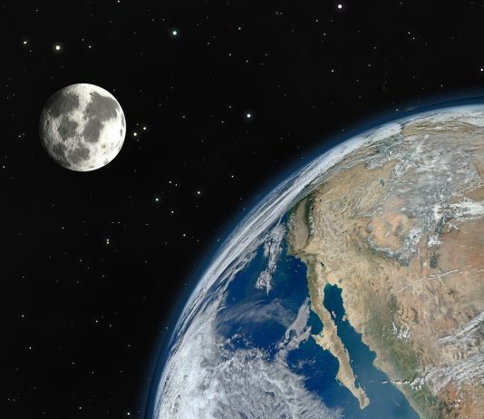 Earth and the moon