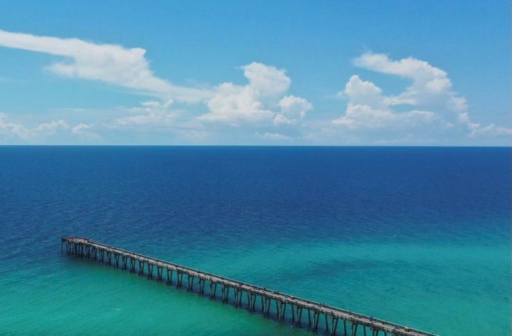Aerial view of Casino Beach peir