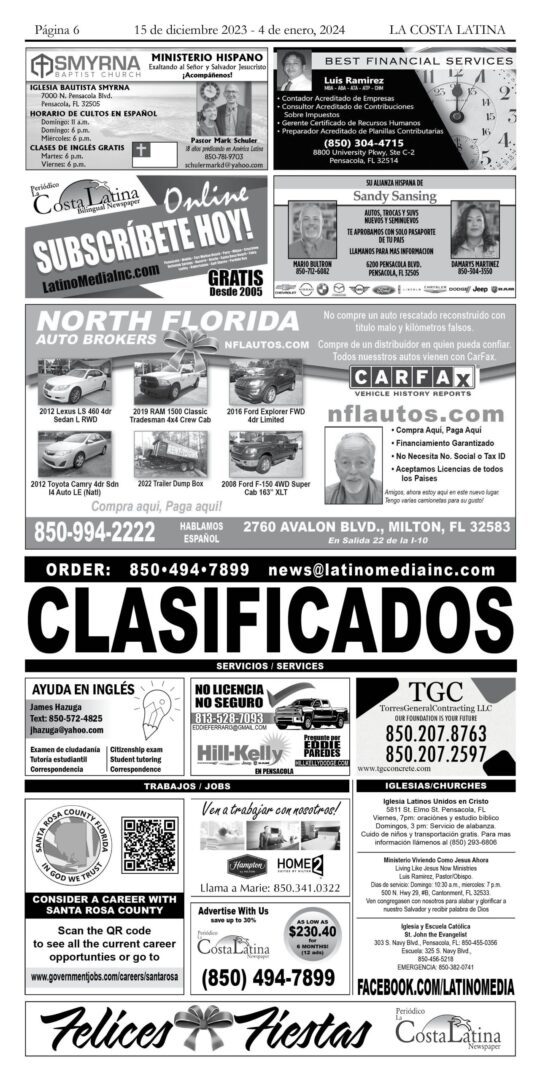 La Costa Latina December 15, 2023 - January 4, 2024, Page 6
