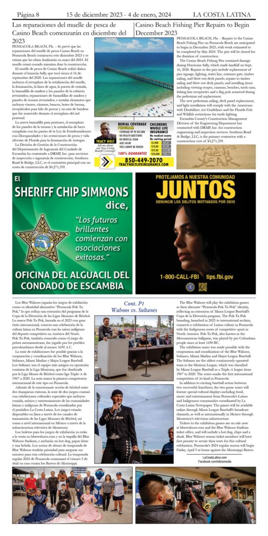 La Costa Latina December 15, 2023 - January 4, 2024, Page 8