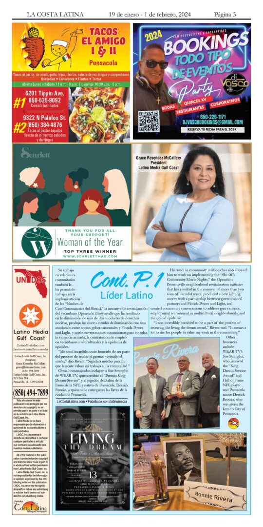 La Costa Latina January 19 - February 1, 2024 Page 3