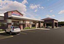 Rendering of Baptist Hospitals combined emergency room and urgent care building