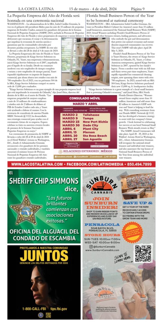La Costa Latina March 15 - April 4, 2024 page 9