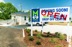 Entrance sign at Recycling drop off center