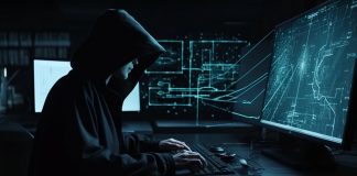 hacker typing on computer keyboard