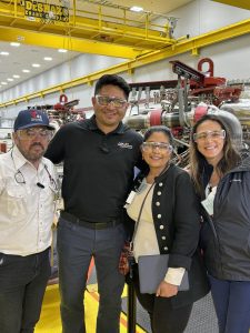 Latino media members with Christian Pereira at NASA's John C. Stennis Space Center in Mississippi.