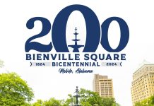 Bienville Square Bicentennial announcement graphic