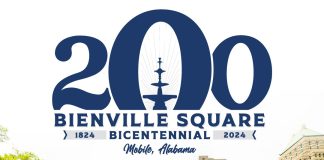 Bienville Square Bicentennial announcement graphic